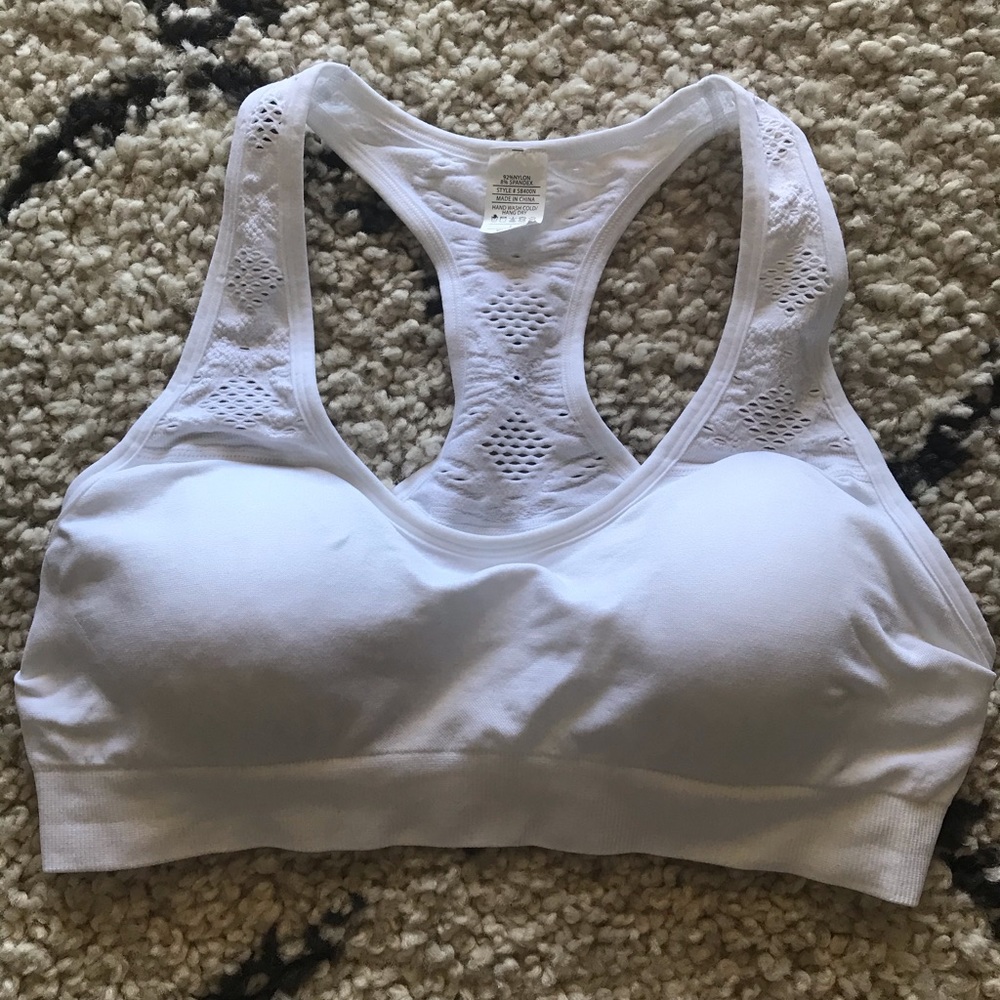White sports bra